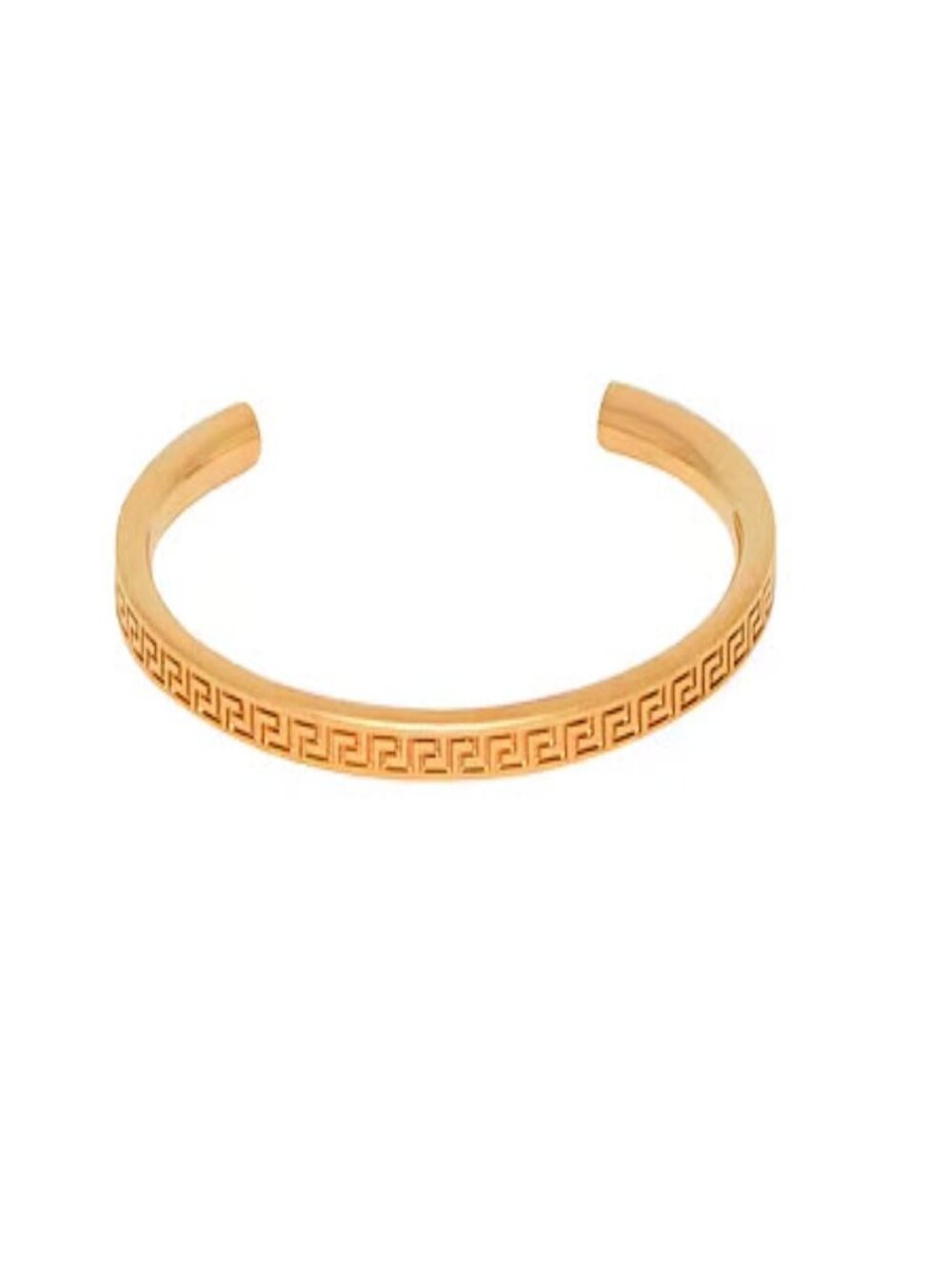 NIB Versace Greca Gold Metal Bangle Bracelet Size S